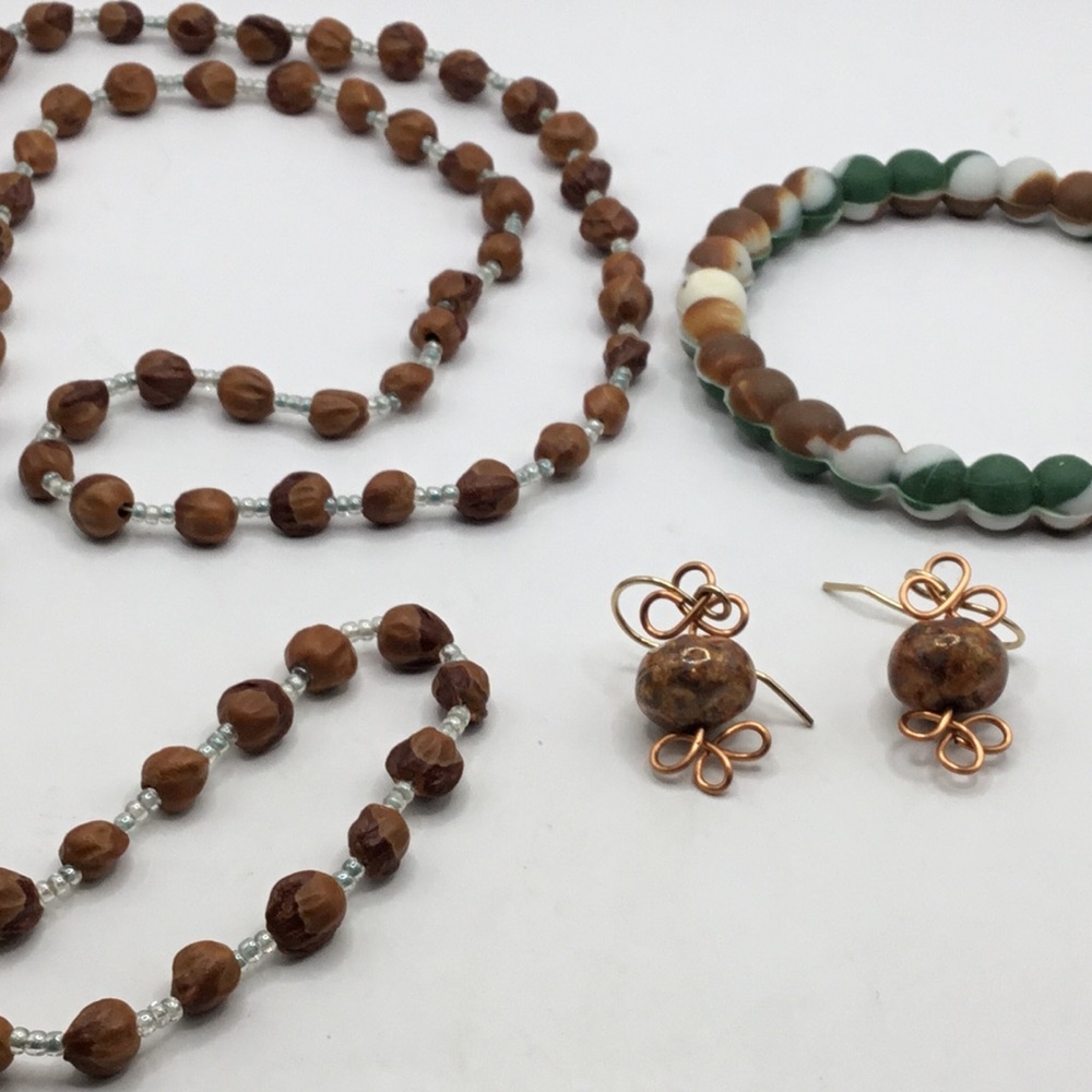 3 PIECE SET 🔥LOKAI Bracelet 🔥 
Cedar Berry Necklace 🔥 Jasper/Copper Earrings